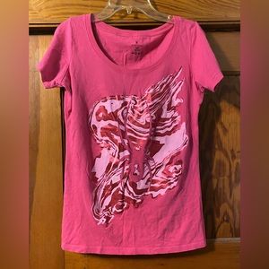 Womens Spyder Pink Short Sleeve Pullover Top Size Small